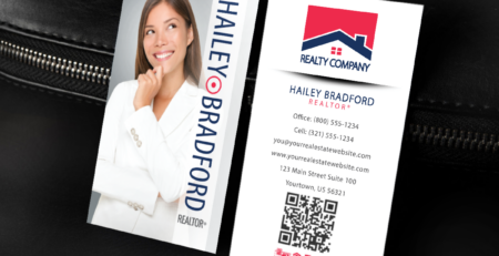 Real Estate Business Card with QR Code