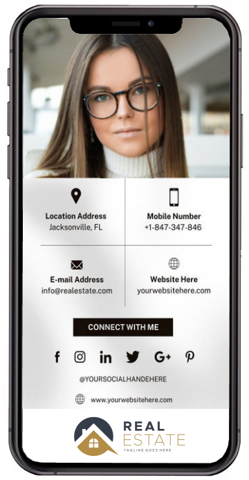 real estate contact on smartphone