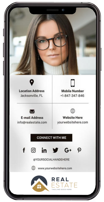 real estate contact on smartphone