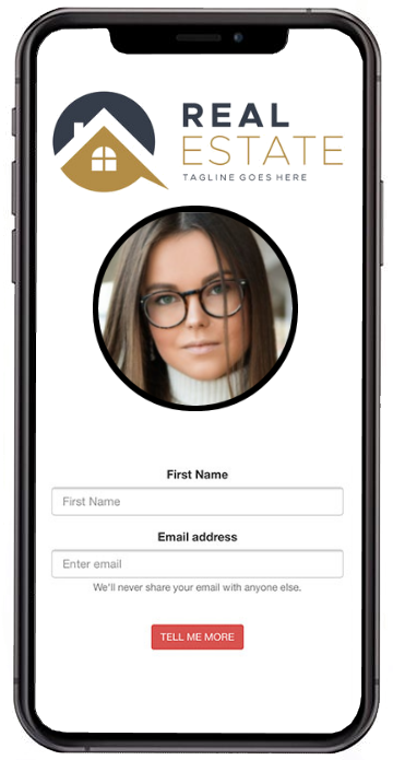 real estate contact form smartphone