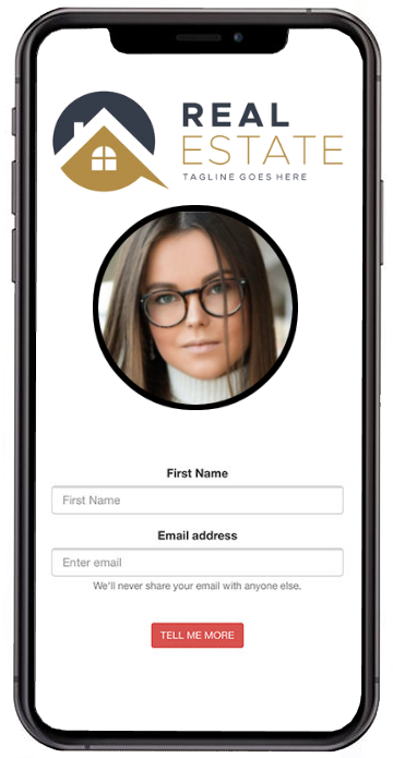 real estate contact form smartphone