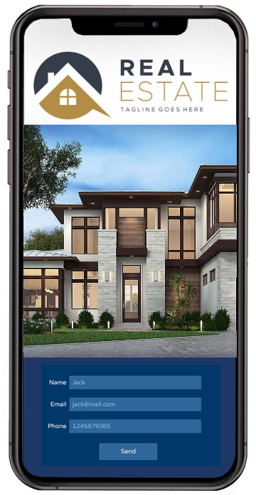 real estate website on smartphone