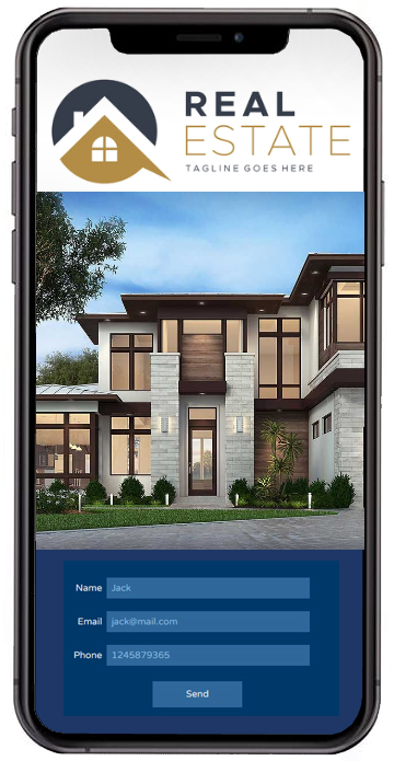 real estate website on smartphone