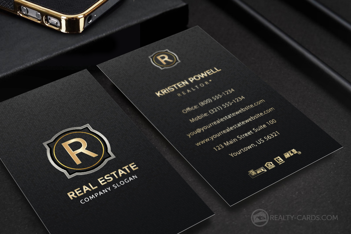 gold foil business card