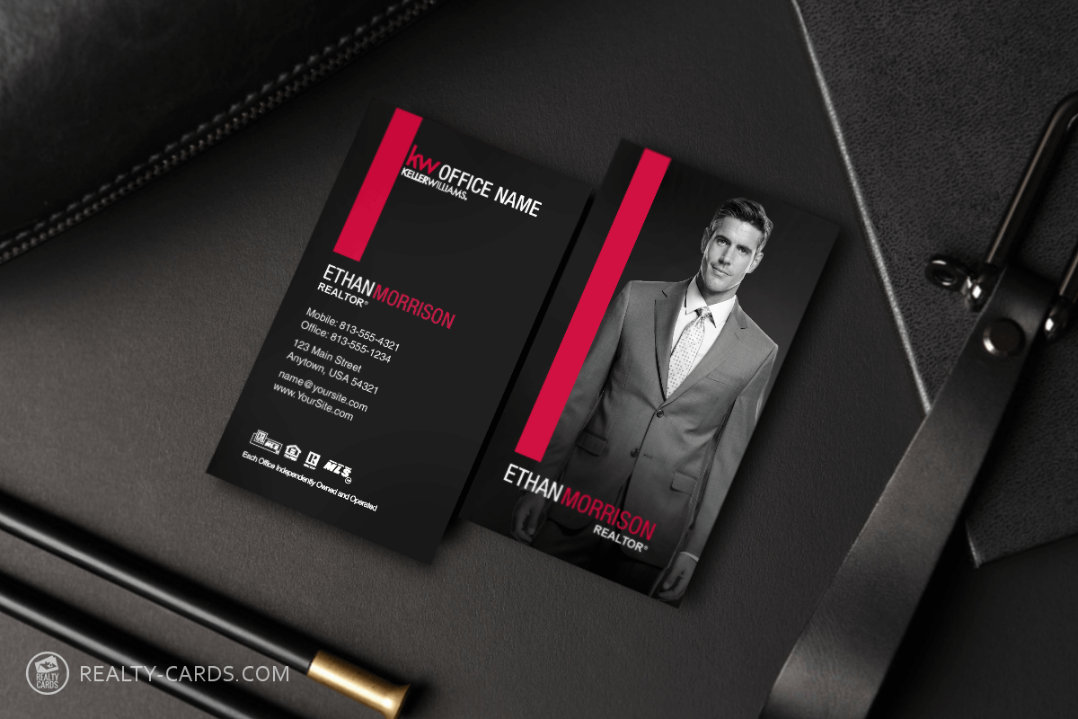 Modern Vertical Real Estate Business Card Design